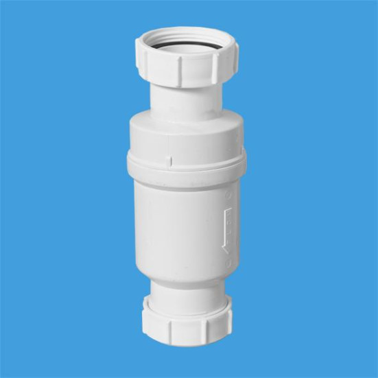 Сухой сифон "McALPINE" Ø40 - 1 1/2 самазакрывающий в Блистере /MRNRV40