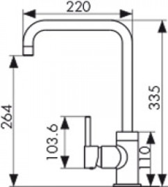Смеситель KAISER 26844-3 Merkurдля кухни 