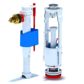 Набор арматуры АНИ Пласт WC9020С 1/2", двойной, боковой (хром), латунь