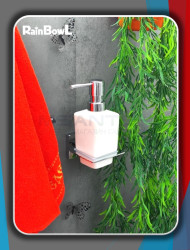 Диспенсер Rainbowl 2788-5 CUBE для ванной керамика настенный хром Диспенсер Rainbowl 2788-5 CUBE для ванной керамика настенный хром