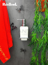 Диспенсер Rainbowl 2788-5 CUBE для ванной керамика настенный хром