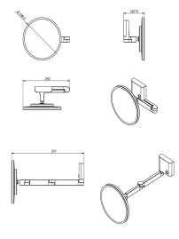 Зеркало косметическое Langberger к стене с настраиваемой подсветкой (холодный/теплый) 82185-3S