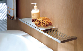 Полка Langberger с мыльницей хромированная универсальная к стене 52 см 31060C