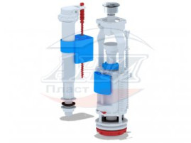 Набор арматуры АНИ Пласт WC9510С 1/2", двойной, нижний (хром), пласт