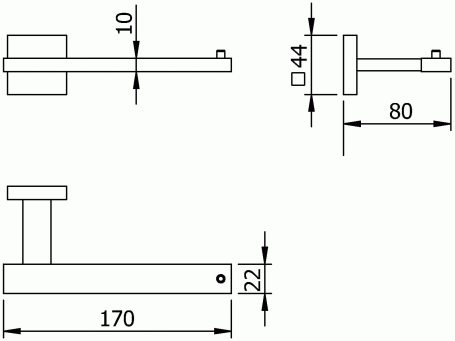 Бумагодержатель Langberger 21943A туалетной бумаги без крышки квадратный