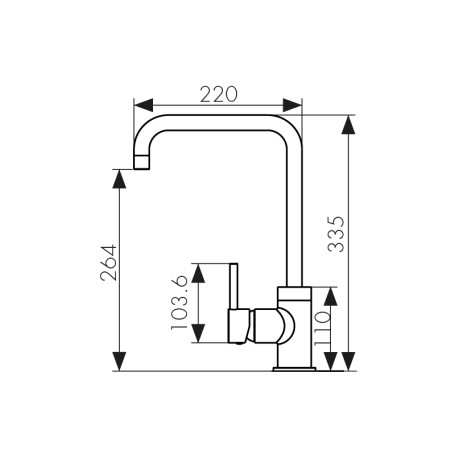 Смеситель KAISER 26844-9 Merkur для кухни