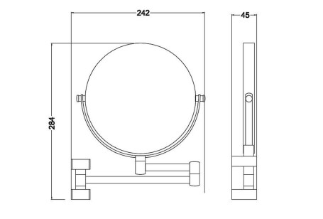 Зеркало косметическое SCHEIN 32001 к стене