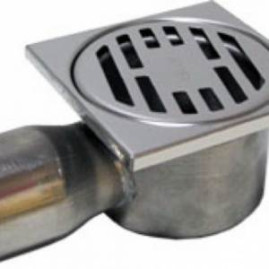 Трап 15х15 угловой Ø50 нерж. SER 811/2