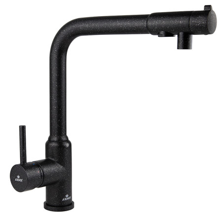 Смеситель KAISER 13044-2 Teka для кухни с краном для питьевой воды, черный мрамор