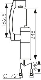 Смеситель KAISER 27011 Merkur для раковины (6239 Картридж )