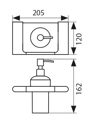 Дозатор KAISER KH-2710 Franco для жидкого мыла настенный