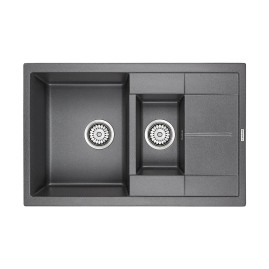 Мойка кварцевая FESTE, PM237850-DG, графит, 775х495 мм, Paulmark