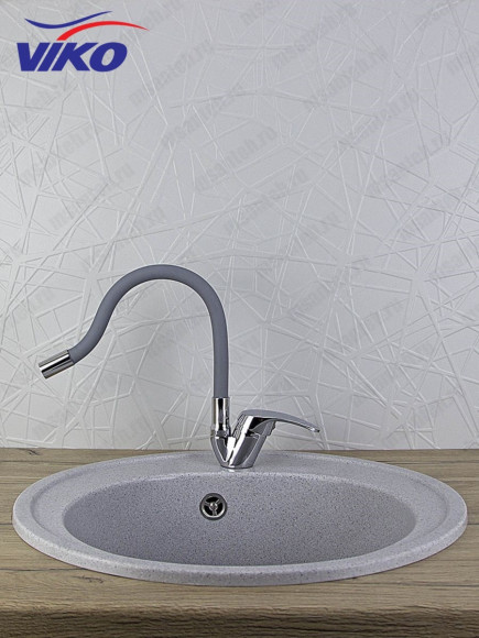 Смеситель VIKO V-3264 для кухни, с гибким изливом, серый Смеситель VIKO V-3264 для кухни, с гибким изливом, серый