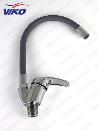 Смеситель VIKO V-3264 для кухни, с гибким изливом, серый