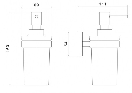 Диспенсер SCHEIN 9138BG стекло к стене матовое золото