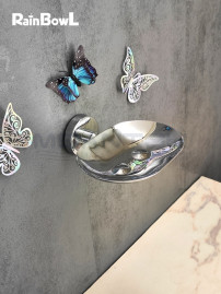 Мыльница Rainbowl LONG большая хром к стене (2233)