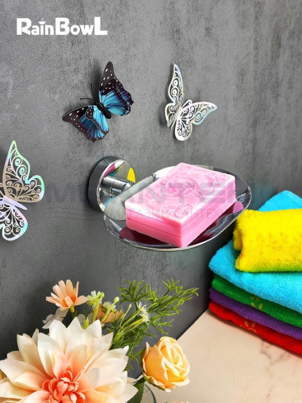 Мыльница Rainbowl LONG большая хром к стене (2233)