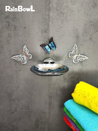 Мыльница Rainbowl LONG большая хром к стене (2233)