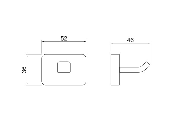 Крючок SCHEIN одинарный черный (9211MB) Крючок SCHEIN одинарный черный (9211MB)