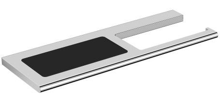 Бумагодержатель Langberger 38043D без крышки хром с полкой с резиновым покрытием anti-slip