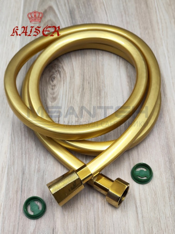 Душевой шланг KAISER 0043-3 (SH-0043) 1,5м "Isiflex", квадратный, золотой